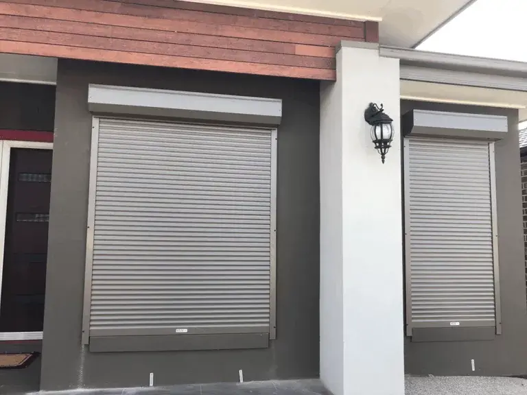 Installed security roller shutters on residential windows in Melbourne
