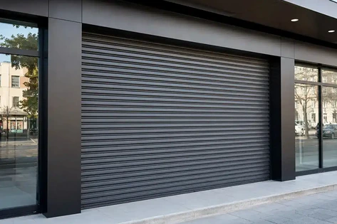 commercial roller shutters protecting a retail business premises